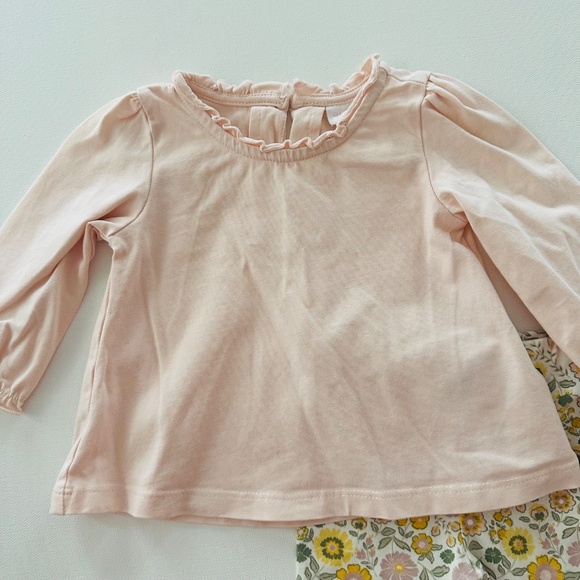 Shabby Chic 3-6 Months Baby Girl Floral Vest Top Pants Set Outfit Spring Floral - Picture 5 of 7